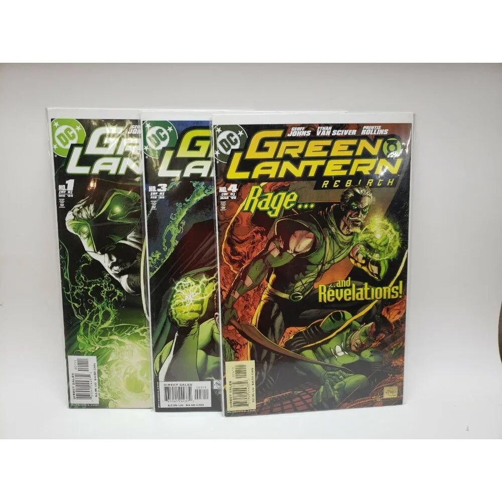 Green Lantern REBIRTH Issues 1 3 4  DC Comics Bagged Carded - Picture 3 of 12